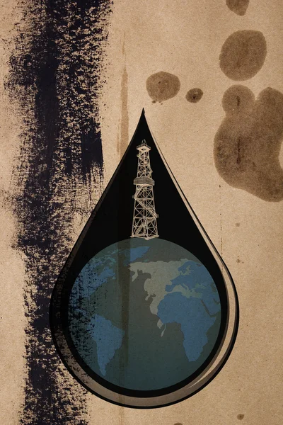 Символ добычи нефти — стоковое фото