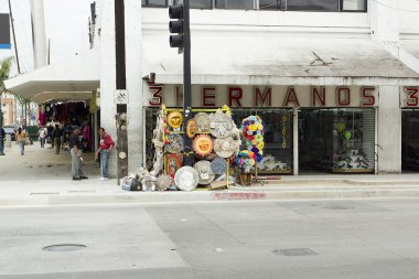 Street in the city of Tijuana clipart