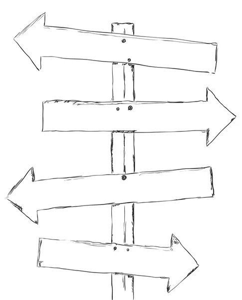 绘图木路标 — 图库矢量图片