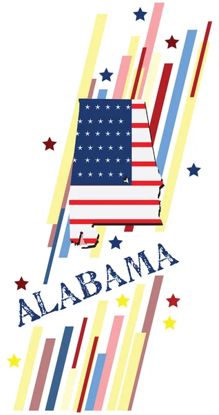 Bandeira de Alabama —  Vetores de Stock