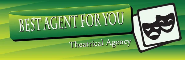 Banner Theateragentur — Stockvektor