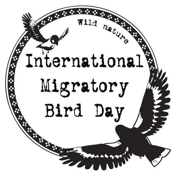 Dia internacional das aves migratórias —  Vetores de Stock