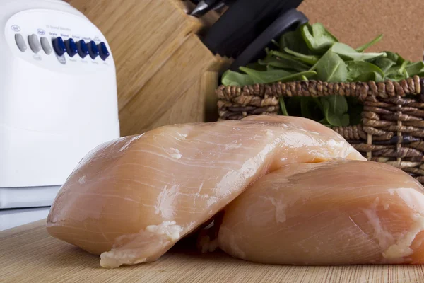 Sliced chicken white meat — Stock Photo, Image