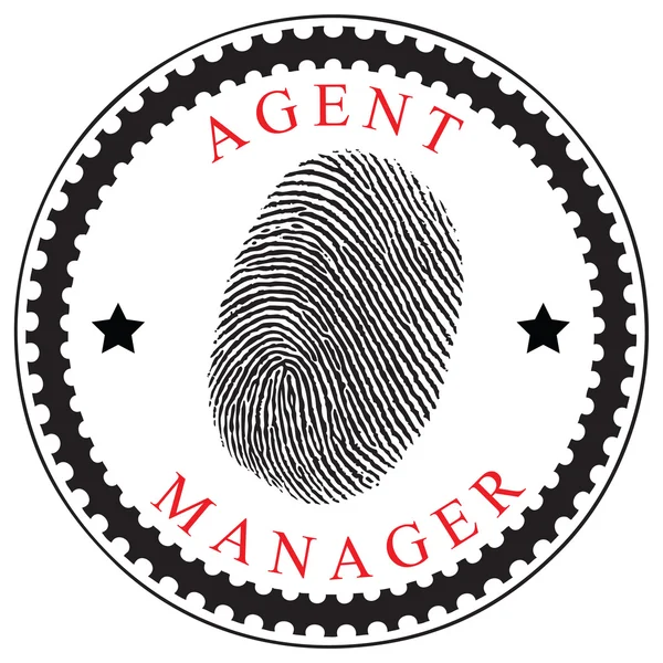 Identificazione di un agente o di un gestore — Vettoriale Stock