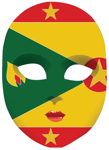 Grenada mask — Stock Vector