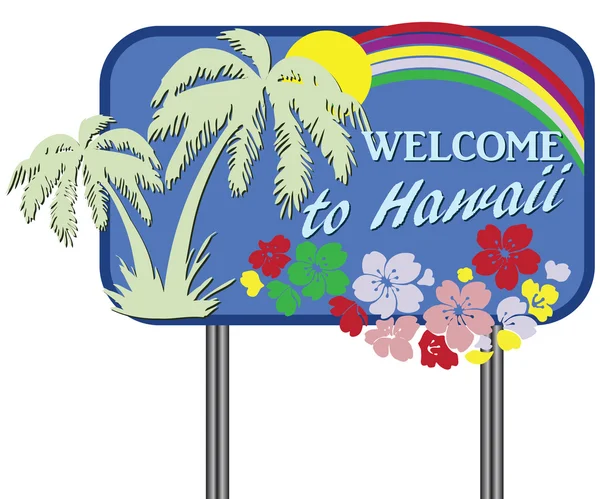 Üdvözöljük hawaii — Stock Vector