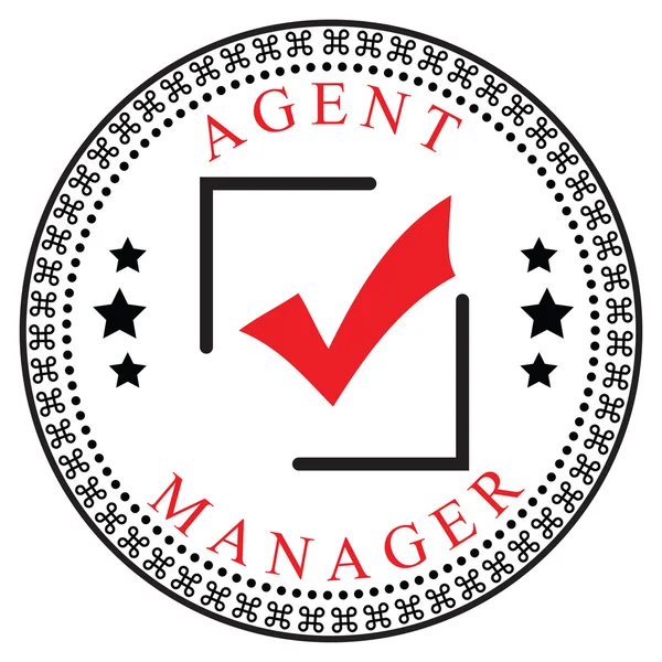 Potwierdzenie dla agentów lub menedżerów — Wektor stockowy