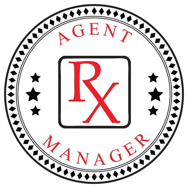 Símbolo para la compañía farmacéutica Agent o Manager — Vector de stock