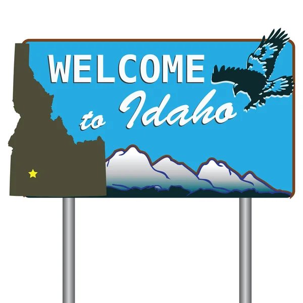 Idaho için hoş geldiniz — Stok Vektör