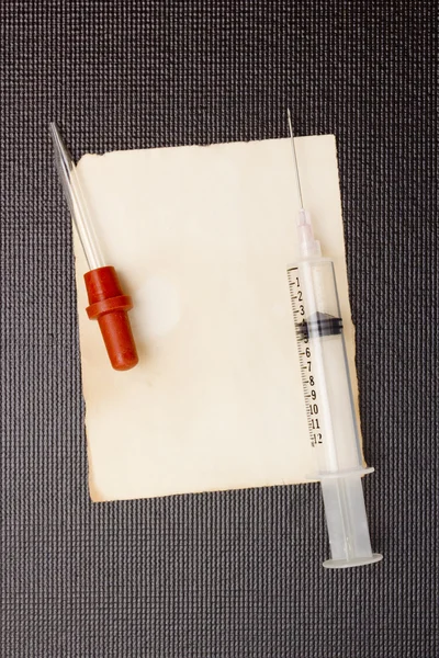 Syringe and pipette — Stock Photo, Image