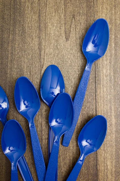 Plastic disposable spoon — Stock Photo, Image