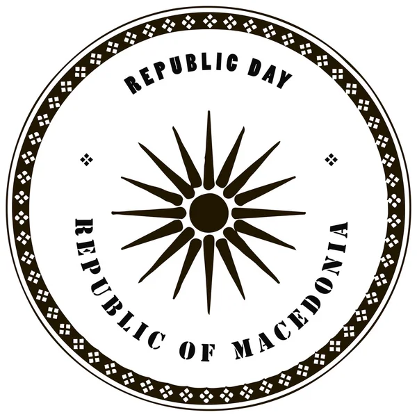 Día de la República Macedonia — Vector de stock