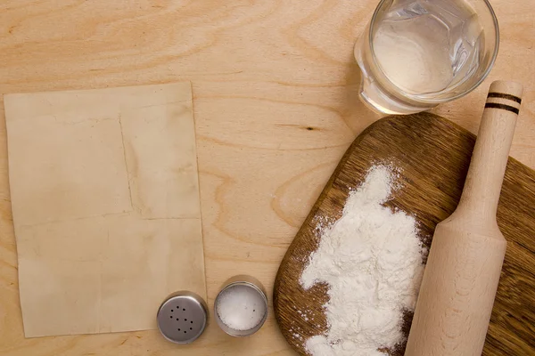 Ingredientes masa sin levadura — Foto de Stock