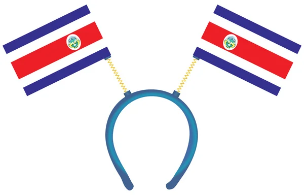 Witty headdress flags Costa Rica — ストックベクタ