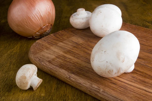 Agaricus - Cogumelos são usados como ingrediente — Fotografia de Stock