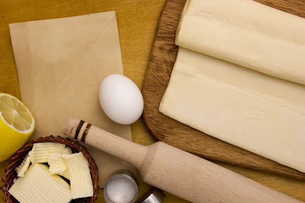 Ingredients for puff pastry — Stock Photo, Image