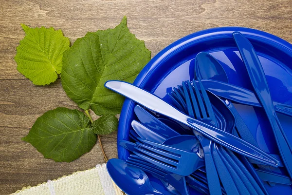 Artículos de plástico para picnic —  Fotos de Stock