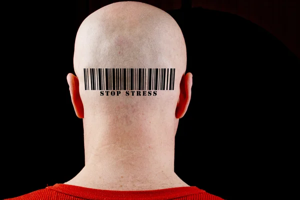 Barcode stoppa stress — Stockfoto