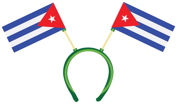 Witty headdress flags Cuba — Stock Vector