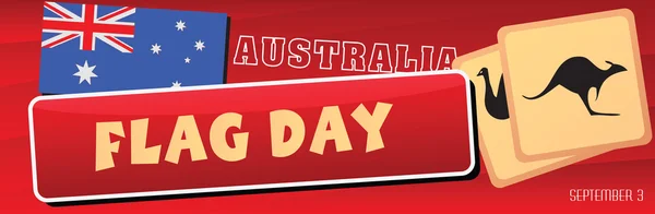Banner Australien flagga dag — Stock vektor