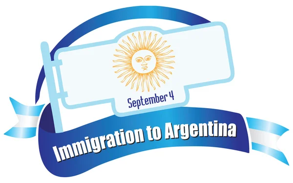 Банер імміграційні в Аргентині — стоковий вектор