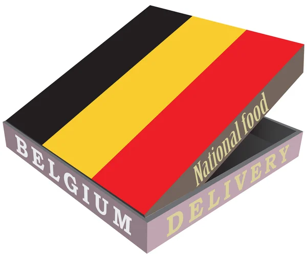 Entrega dos alimentos nacionais belgas — Vetor de Stock