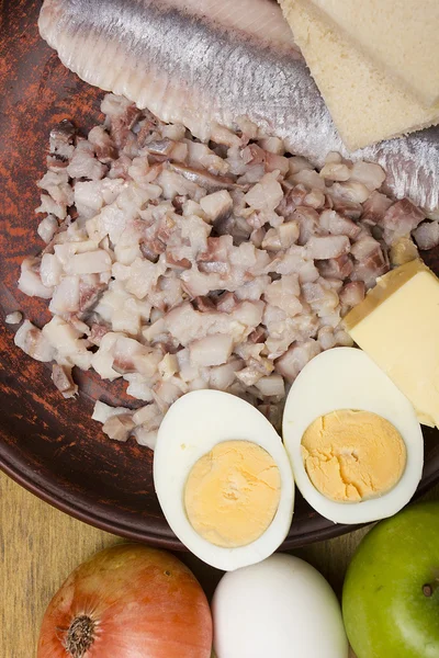 Sill filé skuren i bitar — Stockfoto