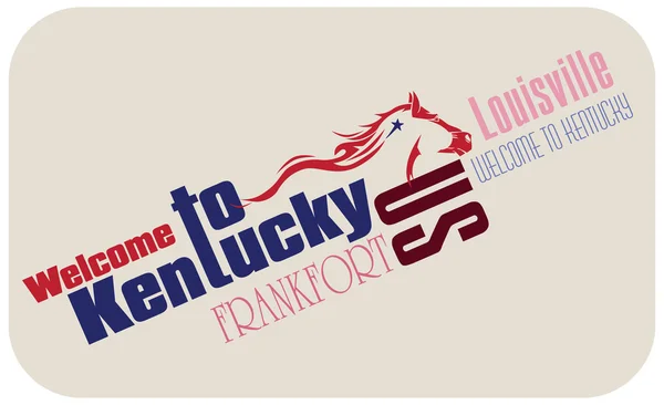 Banner Bienvenido a Kentucky — Vector de stock