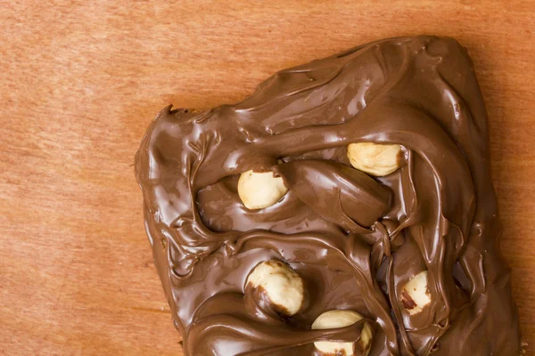 Chocolate with Hazelnuts — Stock Photo, Image
