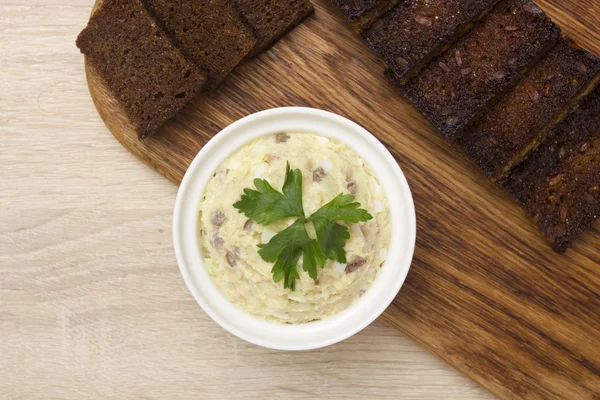 Salada de peixe de arenque - Forshmak — Fotografia de Stock