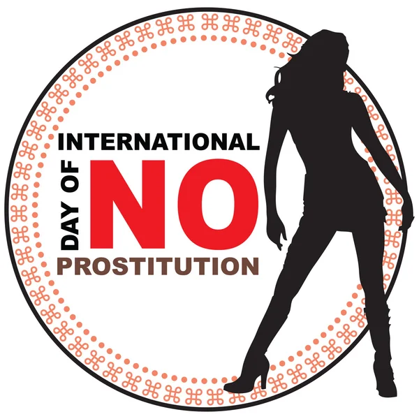 Día Internacional de No Prostitución — Archivo Imágenes Vectoriales