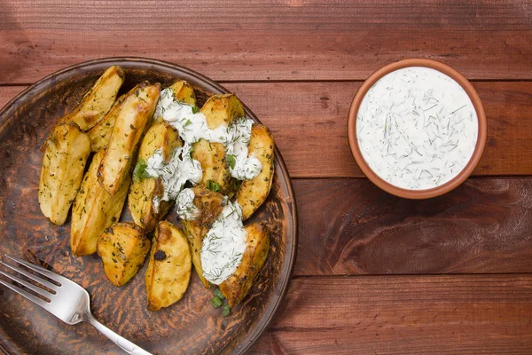 Rodajas de patata al horno — Foto de Stock