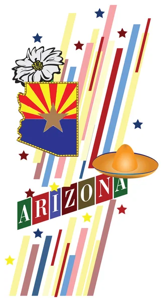 Banner Arizona dla prezentacji USA Państwa — Wektor stockowy