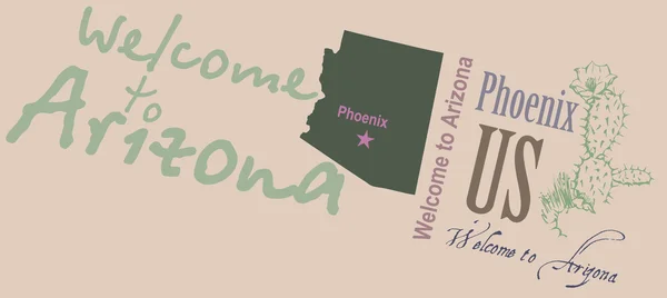 Bienvenido a Arizona Banner — Vector de stock