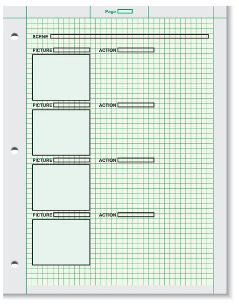 Blank film storyboard — Stock Vector