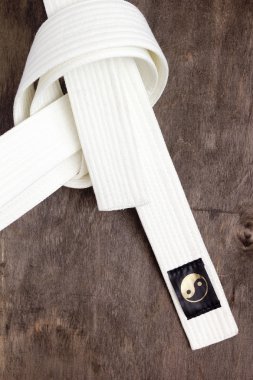 White belt karate clipart