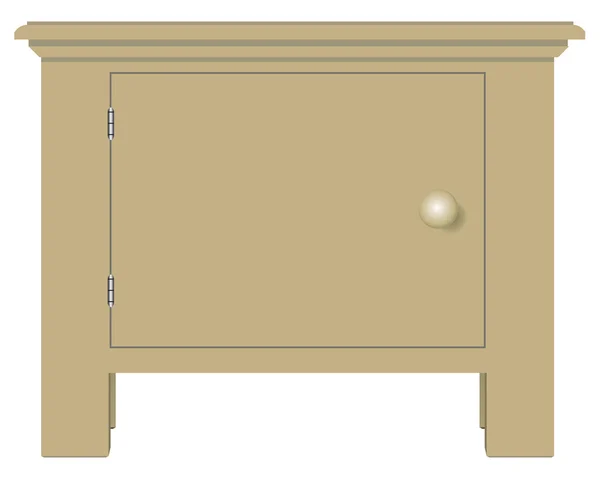 一扇门的床头柜 — 图库矢量图片