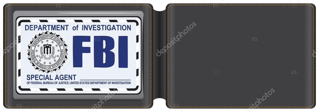 FBI Special Agent Leather Badge Wallet