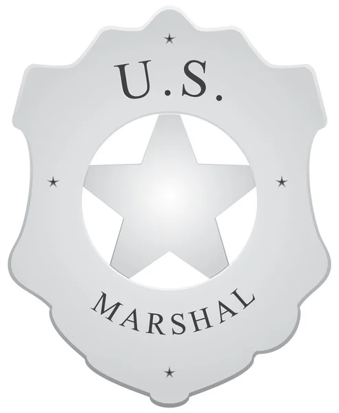 Badge per le unità di polizia negli Stati Uniti - US Marshal — Vettoriale Stock