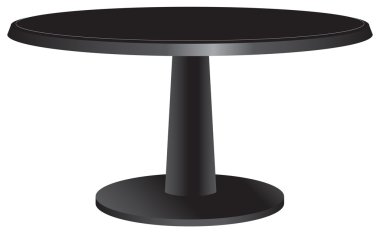 Black design table with a round top clipart