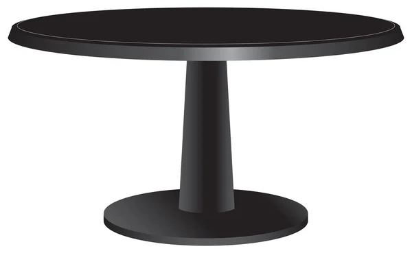 Black design table with a round top — Stock Vector