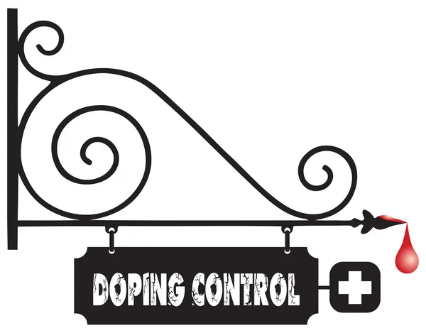 Sokak tabelası doping kontrol — Stok Vektör