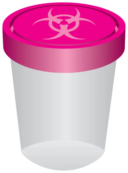 Plastic container with a biohazard symbol — Stock Illustration Plastic container with a biohazard symbol Royalty Free Stock Vectors