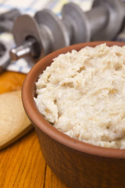 Ister den vridna i en köttkvarn — Stockfoto