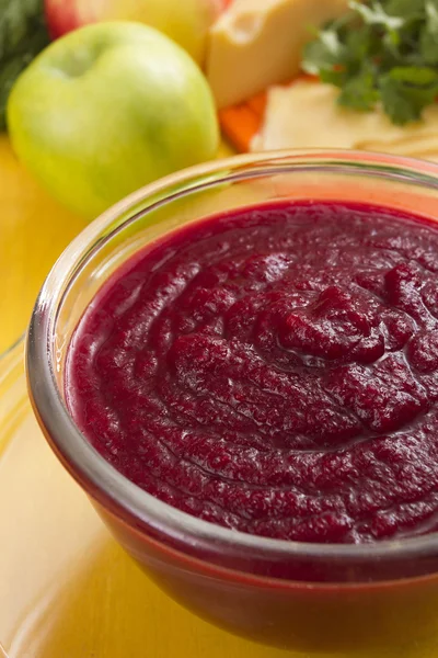 Cream soup made from beets — Stock Photo, Image