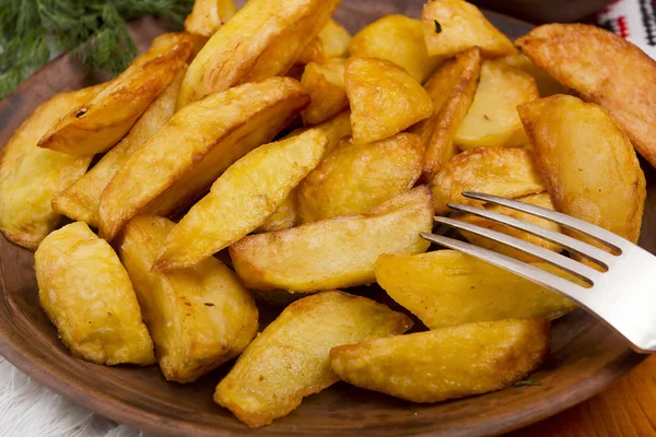 Kartoffeln in Schmalz gebraten — Stockfoto