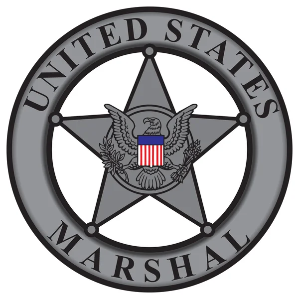 Insignia clásica United States Marshal — Vector de stock