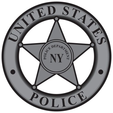 Badge New York Police Department clipart