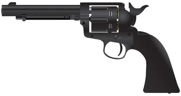 Revolver med en cylindrisk trumma — Stock vektor