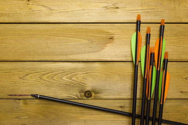 Set of arrows for the sports of archery — Stock Photo, Image